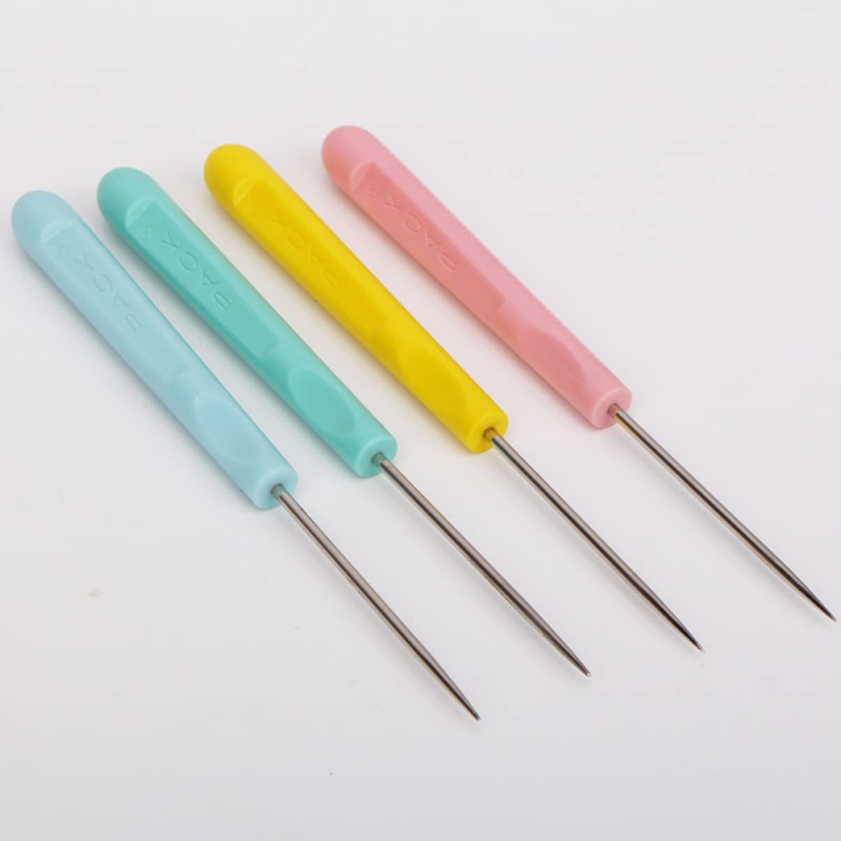 IWOWHERO 2sets Sewing Awl Tool Kit for Needle Stitch Markers DIY Leather Craft Sewing Accessories Kit 10pcs*2 Random