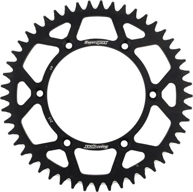 ATV&UTV Replace Parts & Accessories for Supersprox Racing Aluminum Rear Sprocket 520 49T Black RAL-245-49-BLK for Yamaha Mod-BBM45-FV20436