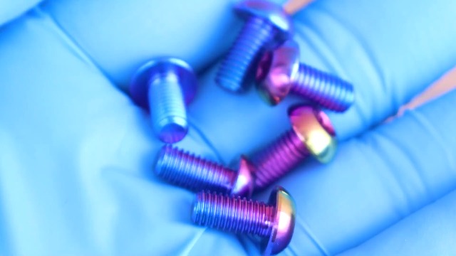 Image of 6PCS Titanium Bike Screw M5x10mm Bicycle Disc Brakes Rotor Bolts Torx T25 Head (Purple)