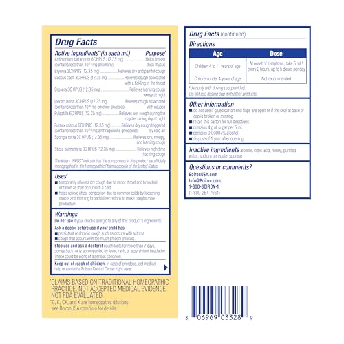 Boiron Chestal Honey Children's Cough Syrup for Nasal and Chest Congestion, Runny Nose, and Sore Throat Relief - 6.7 Fl oz - image 6