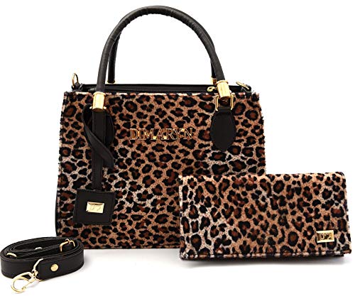 Kit Bolsa Feminina Transversal Onça Lorena + Carteira
