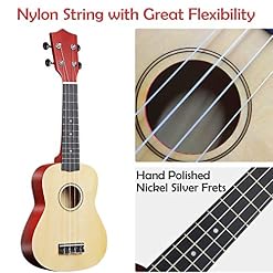 Yumzeco Ukulele Soprano 21 pouces Ukelele Ukulélé Kit pour Adulte Enfant Debutant avec 5 Mediator Ukulélé, 2 Set Ukelele… - Les Beatles, Paul McCartney, John Lennon, RIngo Starr, George Harrison Yumzeco Ukulele Soprano 21 pouces Ukelele Ukulélé Kit pour Adulte Enfant Debutant avec 5 Mediator Ukulélé, 2 Set Ukelele… – Image 4
