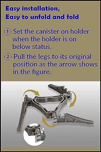 Image of NANGOGEAR Fuel Can Canister Stabilizer Holder Stand Foldable Lightweight for Backpacking Stove Camping Gas Stoves 11323