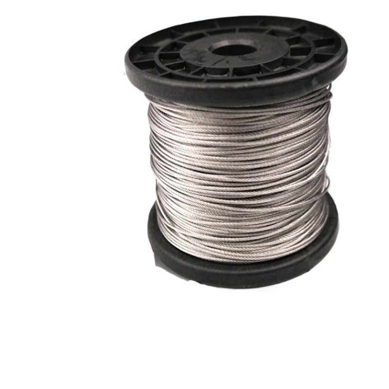 Cable Acero El plástico Transparente del PVC cubrió ningún Cable de Cuerda de Alambre de Acero Inoxidable de Las Rebabas 304 Cable Acero Plastificado (Size : 10 Meter, Color : Diameter 8mm)