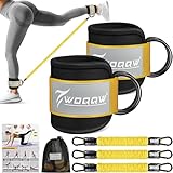 WOQQW Ankle Resistance Bands with Cuffs, Ankle Weights for Women, Ankle Straps for Cable Machines, Legs And Glutes Workout Equipment, Home Gym Exercise Equipment for Booty Training, Kickback, Pilates