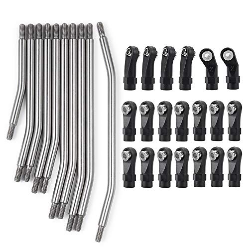 ZuoLan Stainless Steel Link Rod Linkage 313mm Wheelbase for Axial SCX10 II 90046 1/10 Crawler Car Upgrade Zubehör