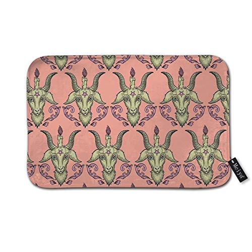 Sotyi-ltd - Felpudo de Damasco para Interior o Puerta Delantera, Color Rosa