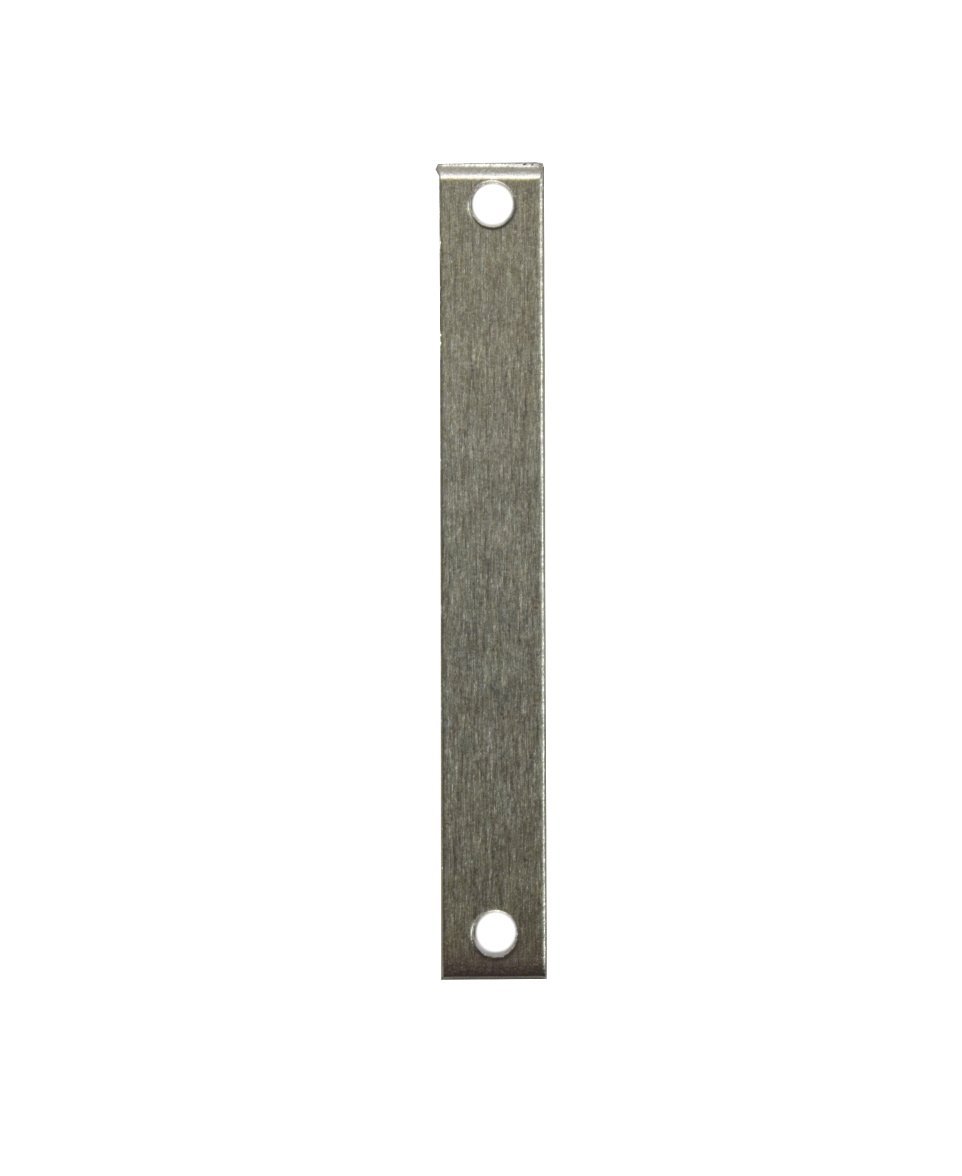 RMP Stamping Blanks, 1/4 Inch x 1-7/8 Inch Rectangle with Two Holes, Aluminum 0.063 Inch (14 Ga.) - 50 Pack