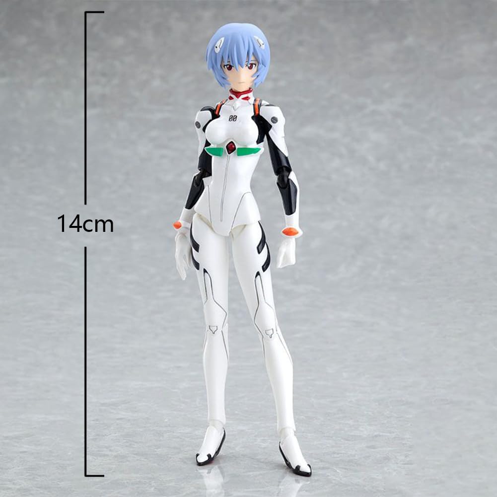 Ayanami Rei - Action figure di anime Girl in piedi, in PVC, con accessori, decorazione per auto, idea regalo per gli appassionati di anime, 14 cm