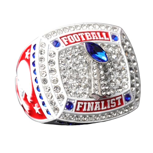 Image of 12 pcs Pack FFT02 6 Styles Football Championship Trophy Ring Champion and Finalist Awards Finger Size 9