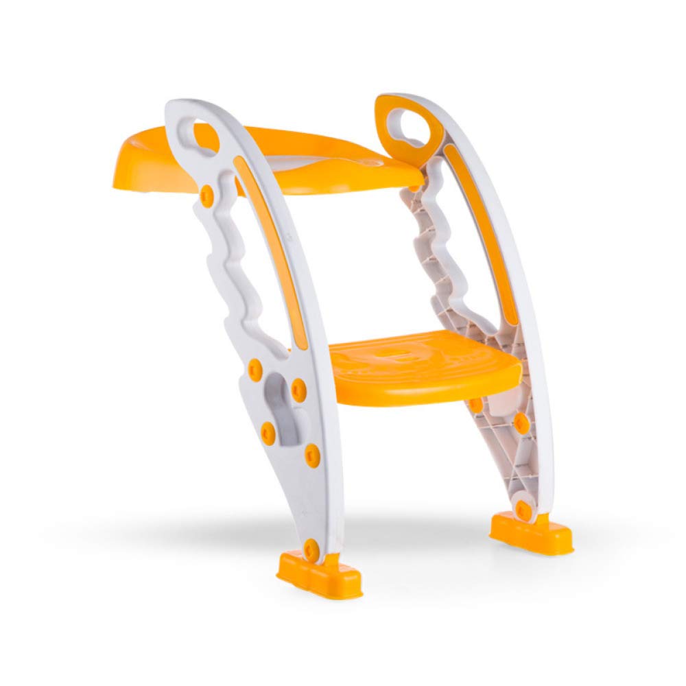 Reductor De WC Portatil, Asiento De Inodoro De Entrenamiento para IR Al Baño para Bebés Entrenador De Inodoro para Niños Pequeños con Escalera De Taburete Plegable para 1-7 Niños,Orange