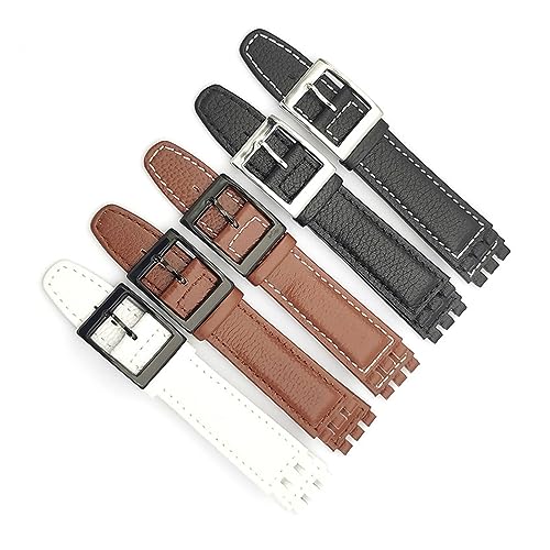Bracelet montre 17mm cuir de vachette litchi pour remplacer une bande usée