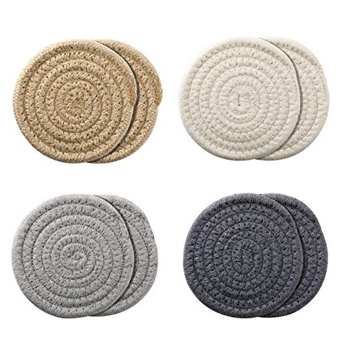 Mogokoyo 8 Stück Handgemachte Untersetzer Gläser Set aus...