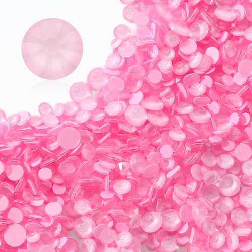 Image of Mocha Rose Flatback Rhinestones, Glass Rhinestones for Nail Art and Craft, Glue Fix, Loose Crystal Gemstones(Mocha Rose, SS16, 1440pcs, 3.8-4.0mm)