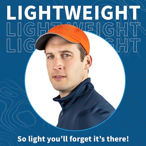 Image of TrailHeads Race Day Men's Running Hat - Lightweight, Quick Dry Mesh Cap with Reflective Accents & Sweatband - Performance Cap