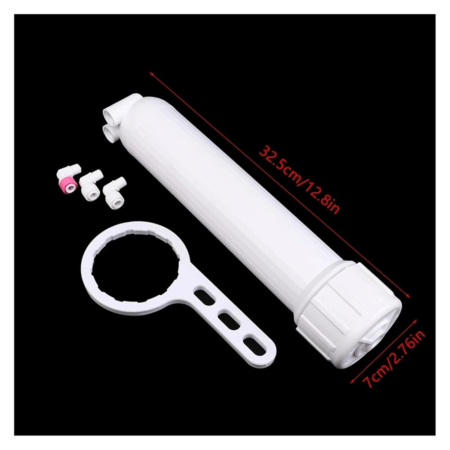 1812/2012 50-125G Reverse Osmosis Membrane Filter Housing Replacement with Elbow Fittings Wrench Check Valve