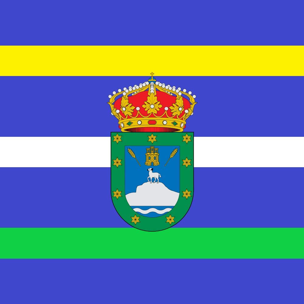 Drapeau large Humada Burgos de haute résistance aux intempéries pour mât extérieur de mairie