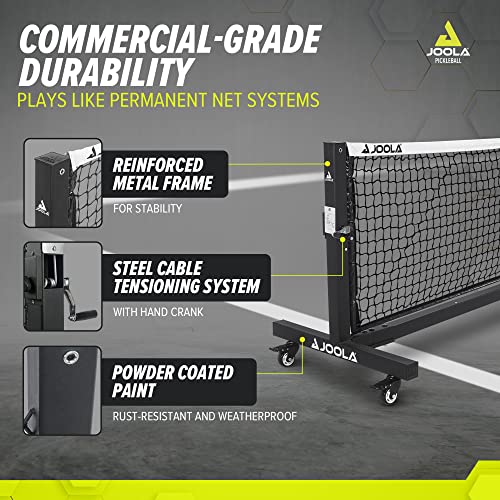 JOOLA Pro Pickleball Net – Portable Outdoor Pickleball Net System – Heavy Duty, Tournament Grade Net for Outside & Indoor Pickleball Courts – Regulation Height & Length – Wheels for Easy Mobility - image 3