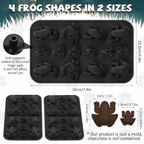 Molde de silicona tipo rana para chocolate y gelatina miniatura 2