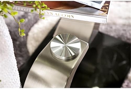 Miniatura 4 de BOWERY HILL Mesa consola de metal de estilo moderno en acabado gris