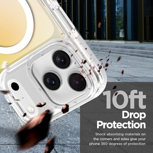 Image of Magnetic Case for iPhone 17 Pro Max [Compatible with Magsafe] [Cute Fashion Fluorescent Design] [1 Screen Protector] Slim Translucent Matte Case for iPhone 17 Pro Max 6.9 inch 2025, White
