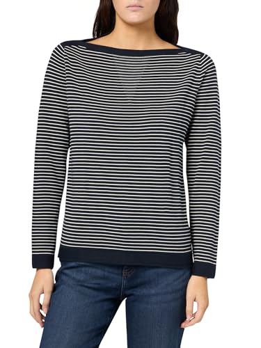 Image of Nautica Women's Mariner Stripe Pullover Boatneck Long Sleeve