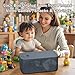 Lockable Storage Box,Medicine Lock Box Travel Case,Refrigerator Bin Container for Food,Medicines,Snacks,Locking Mobile Cell Phone Device Jail,Small Lockbox for Office,Home,School,Father Gift (Navy)
