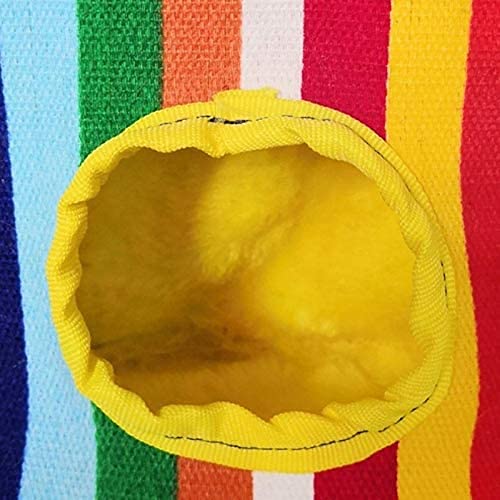 Nid Oiseau Cage Oiseau Perroquet Hamac Animal de Compagnie Suspendu balançoire lit Grotte Oiseaux Cage Maison décor Oiseaux Fournitures Perroquet Peluche nid Hiver Chaud hamac 915(Size:S)