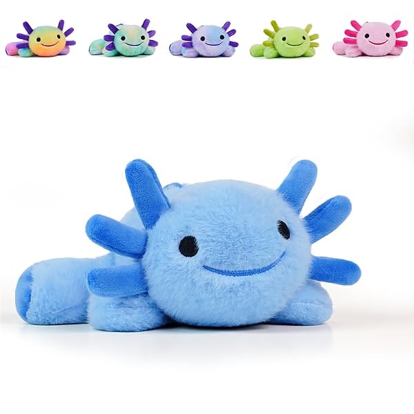 CHEEKYNEWT CO. Stuffed Axolotl Plush,Axolotl Toy,8.66" Axolotls Plush Toy,Birthday Gift for Boys and Girls Gift for Christmas.(Blue,1 Pack) by CHEEKYNEWT CO. - Used condition - US$7.90