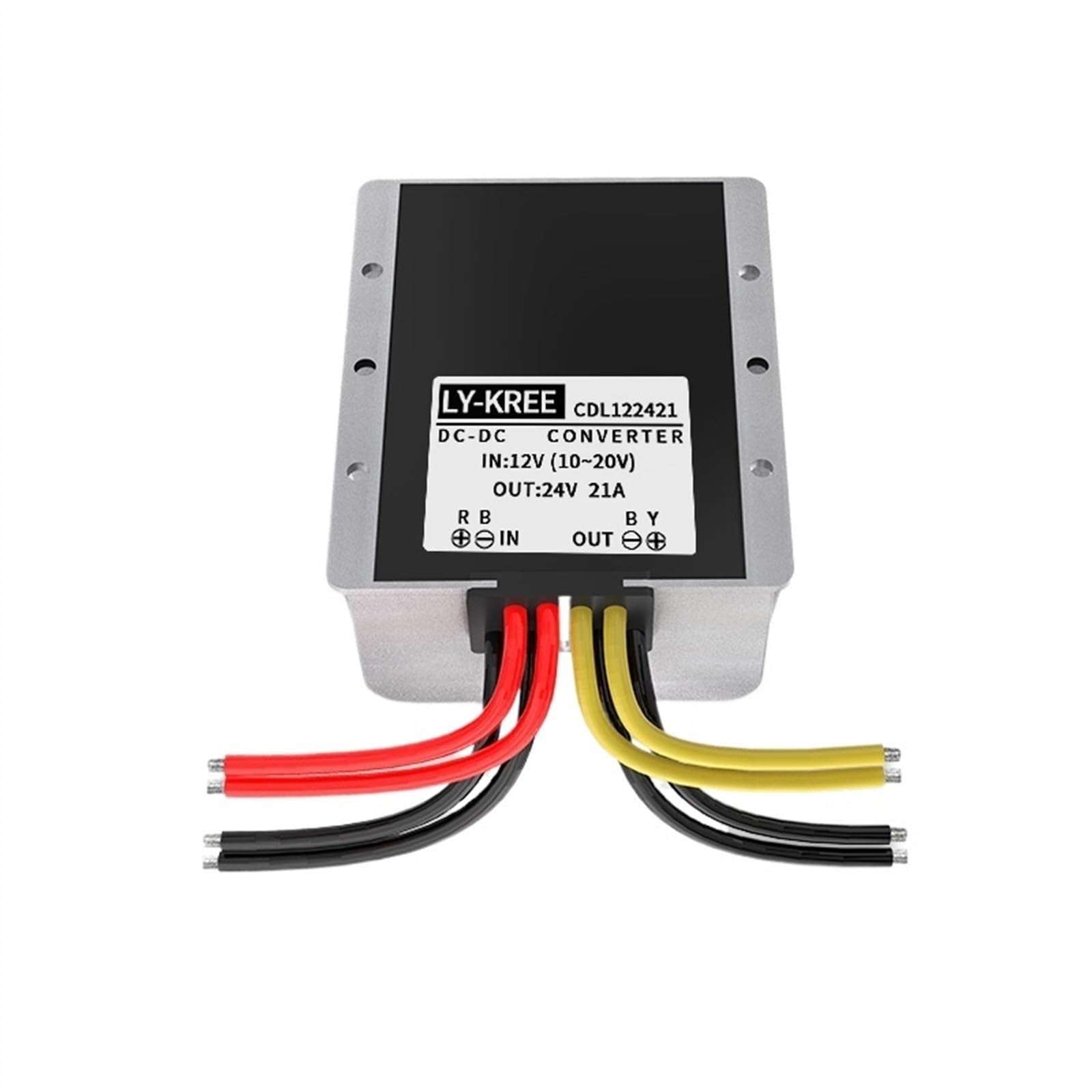 JJHQOKYNA 12v to 24v Boost DC Converter 5A 10A 12A 16A 21A 500W DC-DC Module Inverter Direct Power(12v to 24v 21a)