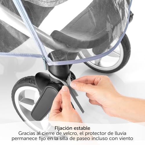 Miniatura 6 de Zamboo Plastico Lluvia Silla Paseo Universal Burbuja Impermeable Para Carrito Con Cremallera Frontal Ventana De Contacto Y Ventilación - Seguro - Libre De Pvc Y Contaminantes - Transparente