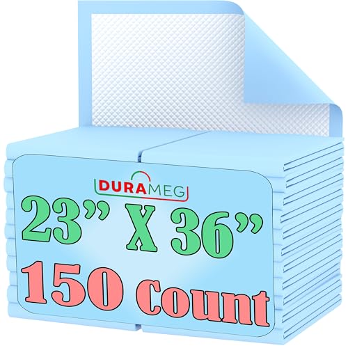 Disposable Puppy Pads - Pee Pads for Dogs, 23" X 36" Dog Pads, Medical Grade Blue Underpads, 150 Count, Hospital & Training Togo Pads, 3g SAP, Suitable for All Ages