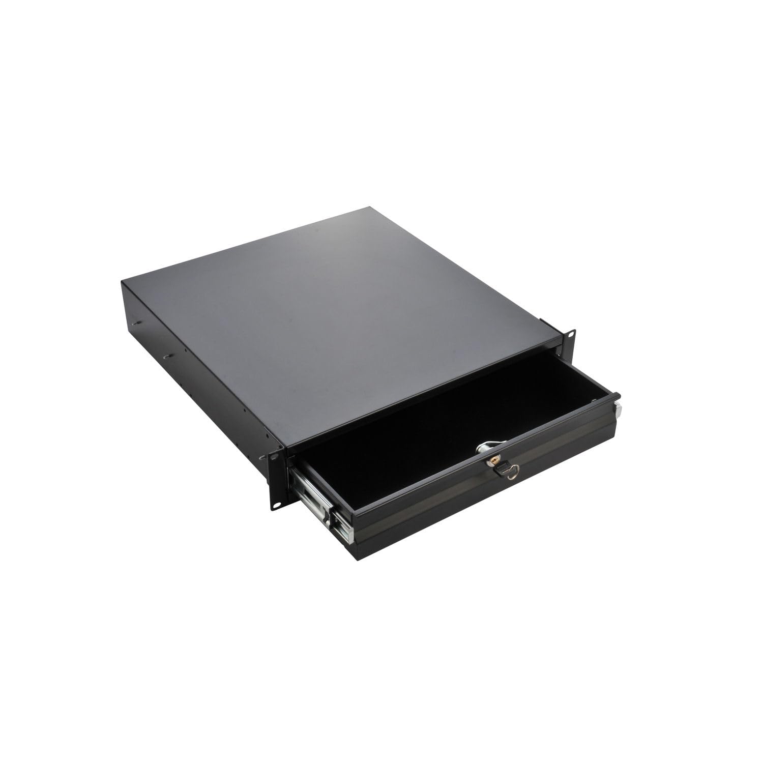 KIMEX Tiroir de Rangement à clé pour Rack 19'', Hauteur 2U