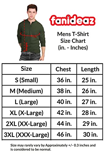 Image of fanideaz Men's Cotton Full Sleeve Henley T Shirts for Men