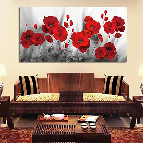 Dass Stampa Dipinti su Tela Papaveri Romantico con...