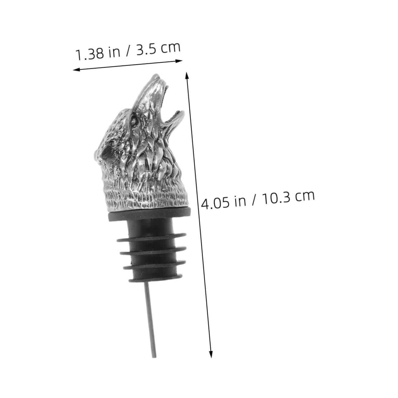 CIYODO 2Pcs Wolf Head Wine Aerator Pourer Zinc Alloy Bottle Topper Unique Antique Finish Wine Preservation Tool for Home Bar and Liquor Bottles