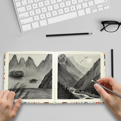 Image of 4.8 inch Pocket Sketch Book,80gsm Hardcover Art Sketchbook for Drawing Journal