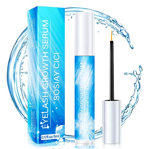 Eyelash Growth Serum - Lash Enhancer Growth Serum Booster Eyebrow Growth Serum,100% Natural and Organic,Rich in Vitamin E,for Longer Fuller Eyelashes Eyebrow (5ml）