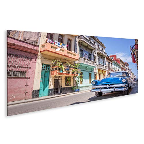 islandburner Cuadro en Lienzo Coche clásico Americano de época La Habana, Cuba Cuadros Decoracion Impresión Salon