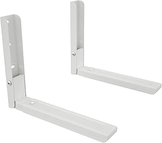 MAHARA Microwave Oven Shelf Brackets - Wall Hanging Microwave Shelf Adjustable Depth - Wall Mount Hanging Shelf Max 45kg - Space Saving Microwave Brackets Wall Shelf - Kitchen Storage & Organisation
