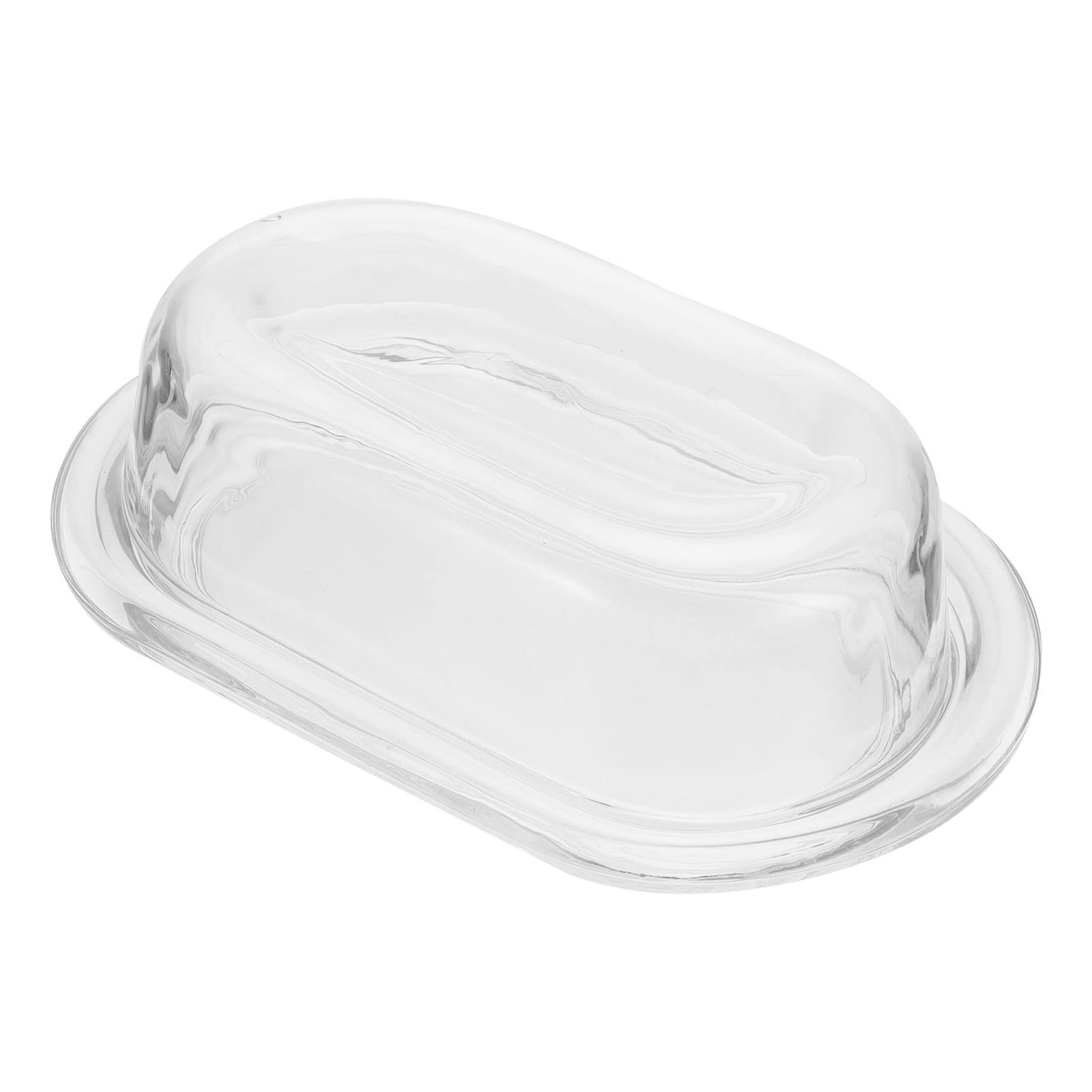 Beurrier avec couvercle en verre hermétique - Récipient à beurre réutilisable transparent