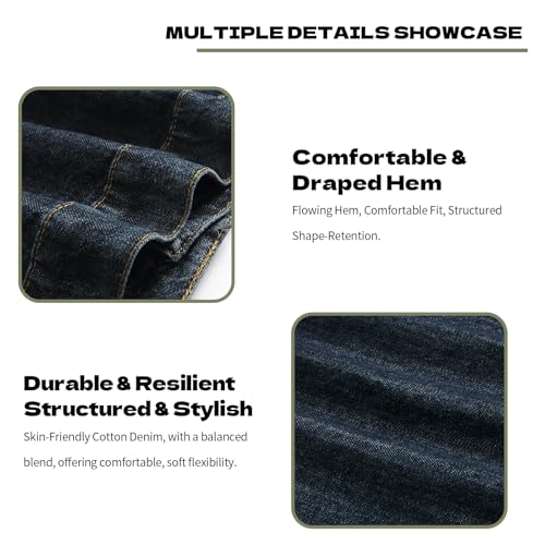 Image of Denim Jacket Men Vintage Autumn and Winter Tops Mens Denim Trucker Jacket