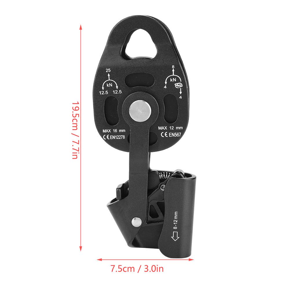 Poleas de Carga Polea de elevación para Objetos Pesados, Polea giratoria de Gran Capacidad, Equipo de Seguridad Compatible con Cuerdas de 8-12 mm, para Trabajos de elevación y Montaje