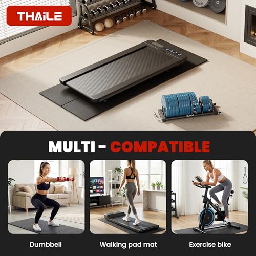 Image of Walking Pad Mat Treadmill Mat for Carpet Floors,55x24 Hardwood Floor Protection, Mats for Under Walking pad /Treadmill /Bike /Exercise Equipment on Carpets, Noise Shock Absorption, Stationary