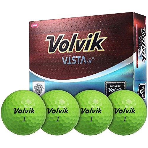 Volvik Vista iV 4-piece Golf Ball (Pack of 12), Green
