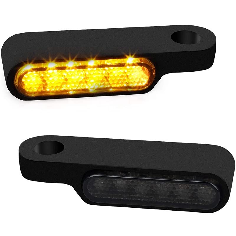 Clignotant pour moto LED ambre et blanc feux de circulation pour tourisme lot de 2