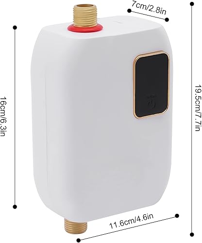 Miniatura 9 de Calentador de agua eléctrico pequeño sin tanque, calentador de agua instantáneo de 110 V, 3000 W, bajo demanda, para cocina debajo del fregadero,