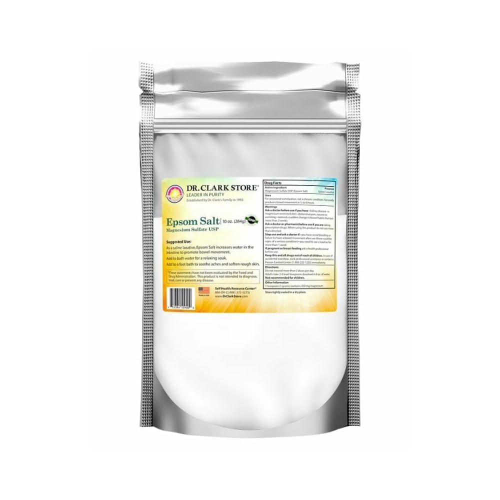 Dr. Clark Store Epsom Salt (USP Food Grade) for bentonite clay detox bath