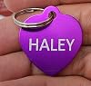 Pet ID Tag Custom for Dog Cat Personalized | Many Shapes and Colors to Choose from | Made in USA | Strong Anodized Aluminum (Heart Purple, Small) #2