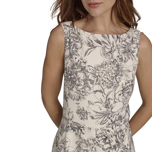 Image of Tommy Hilfiger Women's Sleeveless Boat Neck Fit & Flare Midi Dress